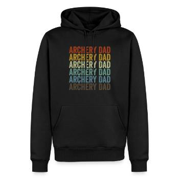 Archery Papa Archer Bow and Arrow Pa - Men’s Premium Organic Hoodie - black - Front - Nico (187cm)