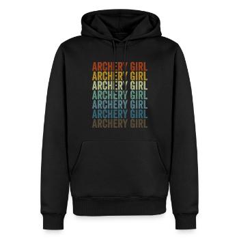 Bogenschießen Mädchen Bogenschütze Bogen und Pfeil - Männer Premium Bio Hoodie - Schwarz - Vorne - Nico (187cm)