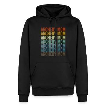 Bogenschießen Mom Bogenschütze Bogen und Pfeil Mom - Männer Premium Bio Hoodie - Schwarz - Vorne - Nico (187cm)