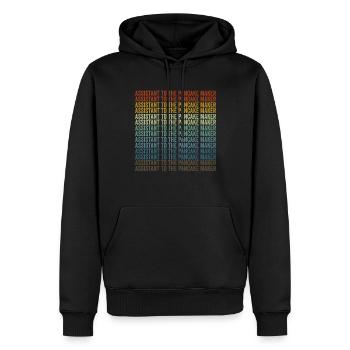 Assistant to the pancake maker Pancake Ace - Men’s Premium Organic Hoodie - black - Front - Nico (187cm)