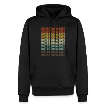 Bakers Gonna Bake Chef-Bäcker - Männer Premium Bio Hoodie - Schwarz - Vorne - Nico (187cm)