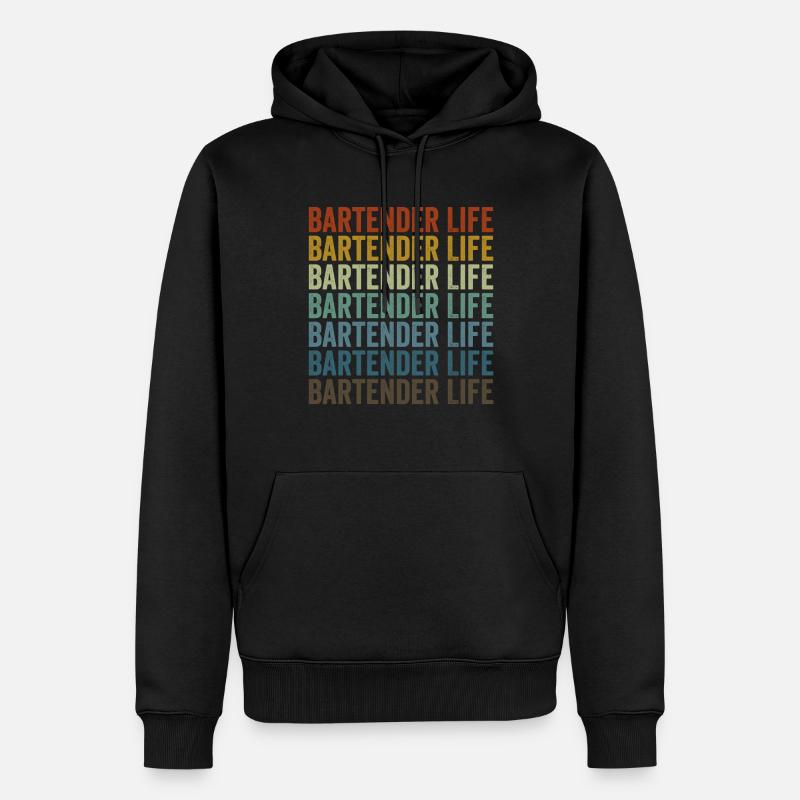 Barkeeper Leben Barkeeper Bartending - Männer Premium Bio Hoodie - Schwarz