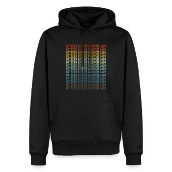 Lebensdauer der Batterie einer Lunch Lady Lunch La - Männer Premium Bio Hoodie - Schwarz - Vorne - Nico (187cm)
