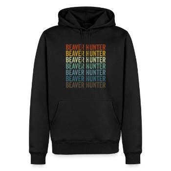 Beaver hunters Beaver hunters Beaver hunters - Men’s Premium Organic Hoodie - black - Front - Nico (187cm)