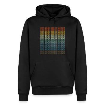 Bester Golden Doodle Papa aller Zeiten Golden Dood - Männer Premium Bio Hoodie - Schwarz - Vorne - Nico (187cm)