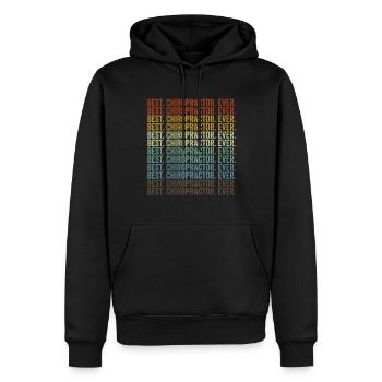Meilleur. Chiropracteur. jamais. Chiroprak - Sweat à capuche Premium bio Homme - noir - Devant - Nico (187cm)