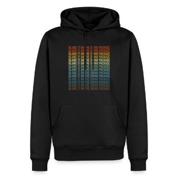 Blame the drink package on the cruise - Men’s Premium Organic Hoodie - black - Front - Nico (187cm)