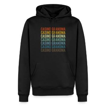 Casino Oma Spielautomat Casino Lover Oma - Männer Premium Bio Hoodie - Schwarz - Vorne - Nico (187cm)