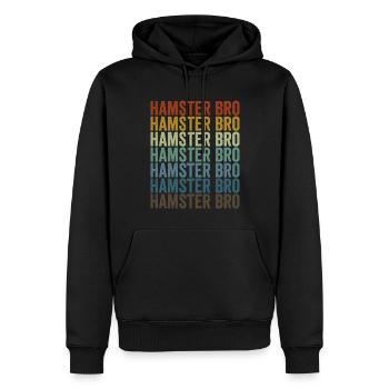Hamster Bro Hamster Lover Brother - Sweat à capuche Premium bio Homme - noir - Devant - Nico (187cm)