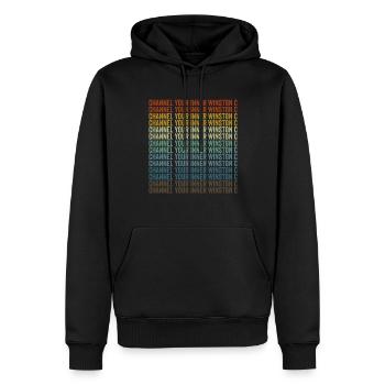 Kanalisieren Sie Ihren inneren Winston C Winston C - Männer Premium Bio Hoodie - Schwarz - Vorne - Nico (187cm)
