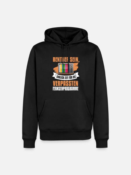 Witziges Renten Rentner Spruch Motiv - Männer Premium Bio Hoodie - Schwarz
