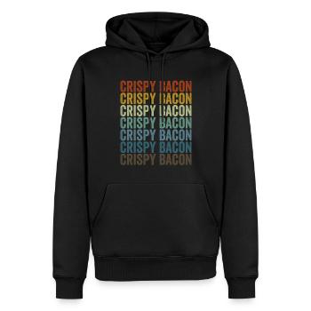 Amateurs de bacon croustillant - Sweat à capuche Premium bio Homme - noir - Devant - Nico (187cm)