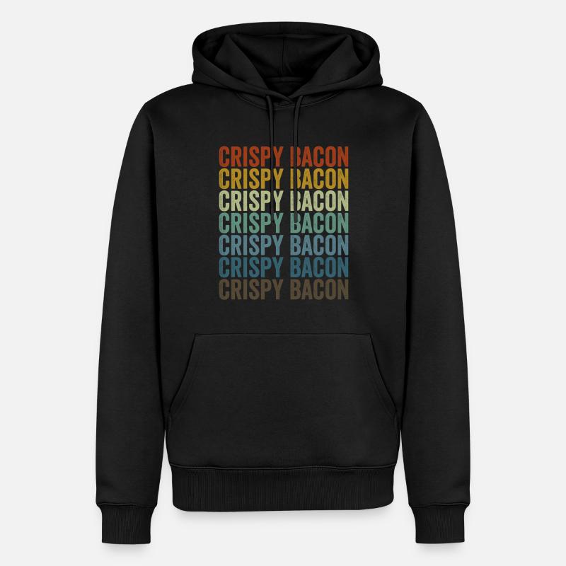 Amateurs de bacon croustillant - Sweat à capuche Premium bio Homme - noir