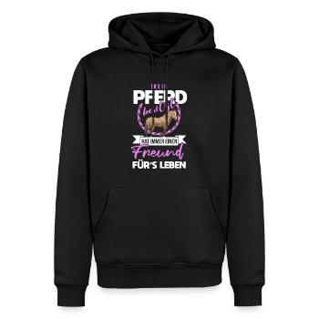 Süßes Pferde Pferdespruch Motiv - Männer Premium Bio Hoodie - Schwarz - Vorne - Nico (187cm)