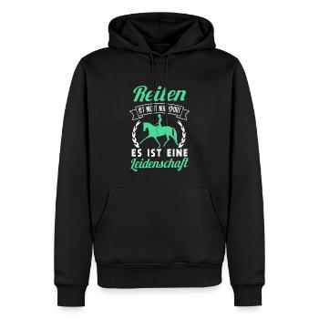 Süßes Pferde Pferdespruch Motiv - Männer Premium Bio Hoodie - Schwarz - Vorne - Nico (187cm)