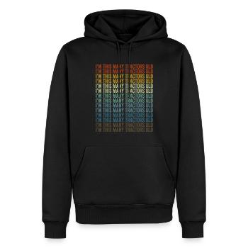 Je suis tellement de tracteurs vieux tracteur ferme truc - Sweat à capuche Premium bio Homme - noir - Devant - Nico (187cm)