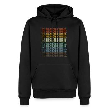 Es ist eine Avocado Danke... Avocado - Männer Premium Bio Hoodie - Schwarz - Vorne - Nico (187cm)