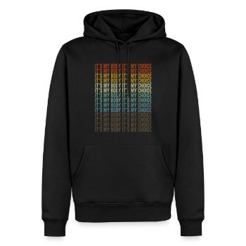 Es ist mein Körper, es ist meine Entscheidung Libe - Männer Premium Bio Hoodie - Schwarz - Vorne - Nico (187cm)