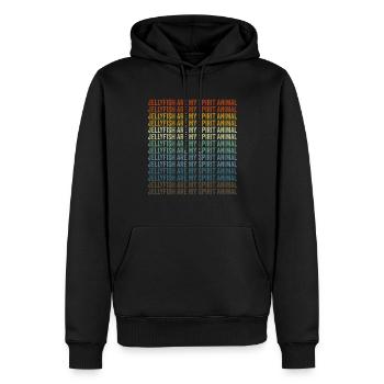 Quallen sind mein Seelentier Qualle - Männer Premium Bio Hoodie - Schwarz - Vorne - Nico (187cm)