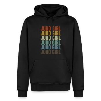 Judo Girl Judo Kampfsport Mädchen - Männer Premium Bio Hoodie - Schwarz - Vorne - Nico (187cm)