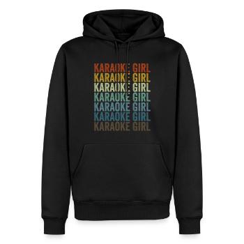 Karaoke Girl Lustige Karaoke Musikliebhaber Sänger - Männer Premium Bio Hoodie - Schwarz - Vorne - Nico (187cm)