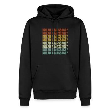 Eine Massage kneten? Massage-Therapeutin - Männer Premium Bio Hoodie - Schwarz - Vorne - Nico (187cm)