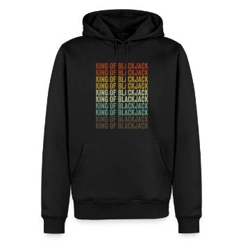 König von Blackjack Blackjack Gambler Casino König - Männer Premium Bio Hoodie - Schwarz - Vorne - Nico (187cm)