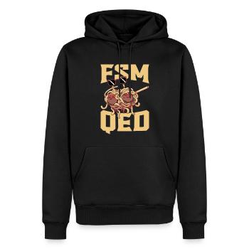 Dabbing Flying Spaghetti Monsters Pastafarian - Sweat à capuche Premium bio Homme - noir - Devant - Nico (187cm)