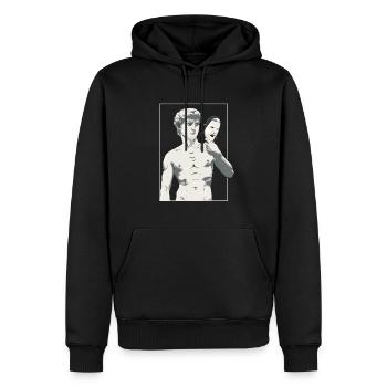 Angura Kei Esthétique japonaise foncée Statue de David - Sweat à capuche Premium bio Homme - noir - Devant - Nico (187cm)