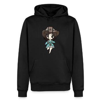 Bohemian Aesthetic Anime Girl Chibi Celestial - Männer Premium Bio Hoodie - Schwarz - Vorne - Nico (187cm)
