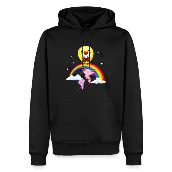 Clowncore Aesthetic Kawaii Axolotl Clown Balloon - Männer Premium Bio Hoodie - Schwarz - Vorne - Nico (187cm)