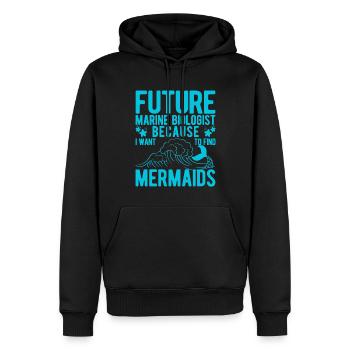 Drôle de biologiste marin Biologie marine - Sweat à capuche Premium bio Homme - noir - Devant - Nico (187cm)