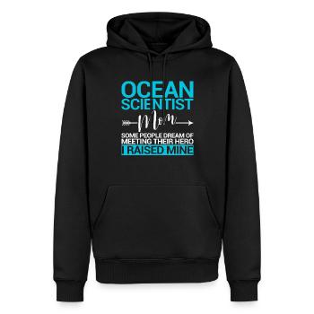 Drôle de biologiste marin Biologie marine - Sweat à capuche Premium bio Homme - noir - Devant - Nico (187cm)