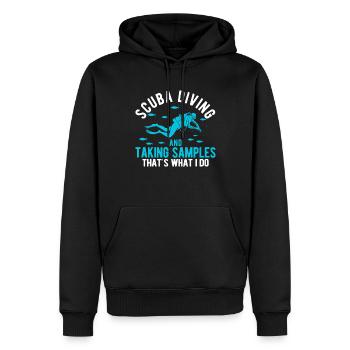 Funny Marine Biologist Marine Biology - Men’s Premium Organic Hoodie - black - Front - Nico (187cm)