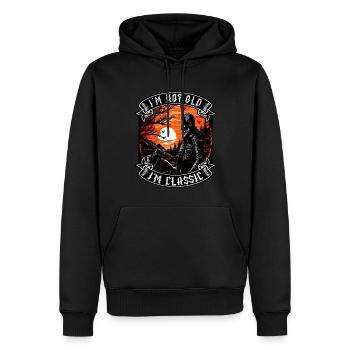I m not old I m classic motorcycle biker - Men’s Premium Organic Hoodie - black - Front - Nico (187cm)