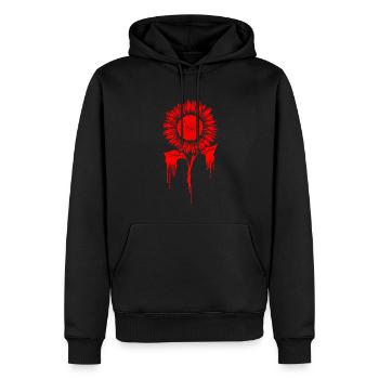 Finnish Goth Aesthetic Gothic Sunflower Goth - Männer Premium Bio Hoodie - Schwarz - Vorne - Nico (187cm)