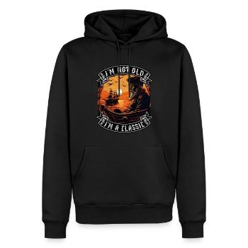 I m not old I m a classic boat lover - Men’s Premium Organic Hoodie - black - Front - Nico (187cm)