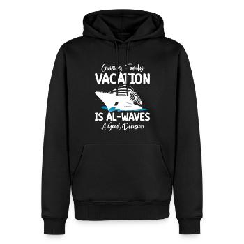 Lustige Kreuzfahrt Familienurlaub Kreuzfahrtschiff - Männer Premium Bio Hoodie - Schwarz - Vorne - Nico (187cm)