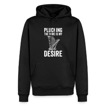 Harfenspieler Harfenist - Männer Premium Bio Hoodie - Schwarz - Vorne - Nico (187cm)