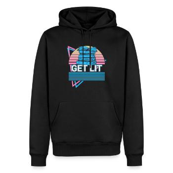 Livre drôle Lecture Littérature - Sweat à capuche Premium bio Homme - noir - Devant - Nico (187cm)