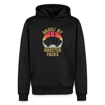 Lustiges Sammelkartenspiel TCG Retro - Männer Premium Bio Hoodie - Schwarz - Vorne - Nico (187cm)