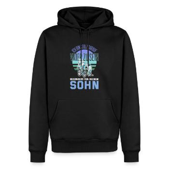 Cooler Vater und Sohn Spruch - Männer Premium Bio Hoodie - Schwarz - Vorne - Nico (187cm)