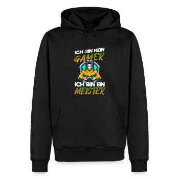 Witziges Gaming Zocker Spruch Design - Männer Premium Bio Hoodie - Schwarz - Vorne - Nico (187cm)
