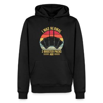 Lustiges Sammelkartenspiel TCG Retro - Männer Premium Bio Hoodie - Schwarz - Vorne - Nico (187cm)