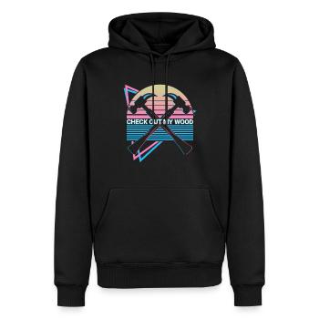 Lustiger Schreiner Schreinerarbeiten Retro - Männer Premium Bio Hoodie - Schwarz - Vorne - Nico (187cm)
