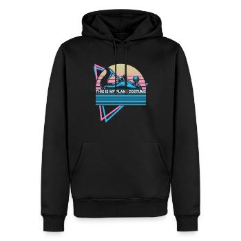 Drôle de charpentier Rétro Menuiserie - Sweat à capuche Premium bio Homme - noir - Devant - Nico (187cm)
