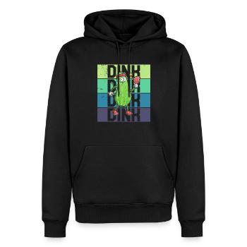Pickelball Pickle Schläger Gurke Lustig - Männer Premium Bio Hoodie - Schwarz - Vorne - Nico (187cm)