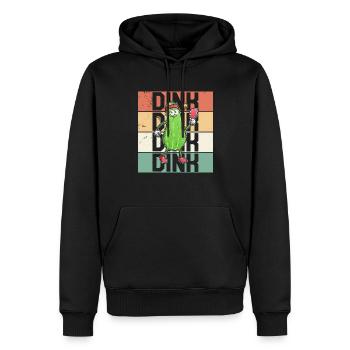Pickelball Pickle Schläger Gurke Lustig - Männer Premium Bio Hoodie - Schwarz - Vorne - Nico (187cm)