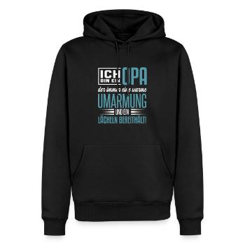 Cooles Opa Großvater Enkel Spruch Motiv - Männer Premium Bio Hoodie - Schwarz - Vorne - Nico (187cm)