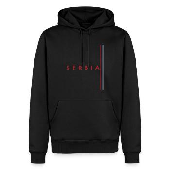 Belgrade Serbia Serbian Serbian Srbija Yugoslavija - Männer Premium Bio Hoodie - Schwarz - Vorne - Nico (187cm)